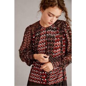 Bl-nk London Anthropologie Sequin Embellished Blouse SZ S EUC
